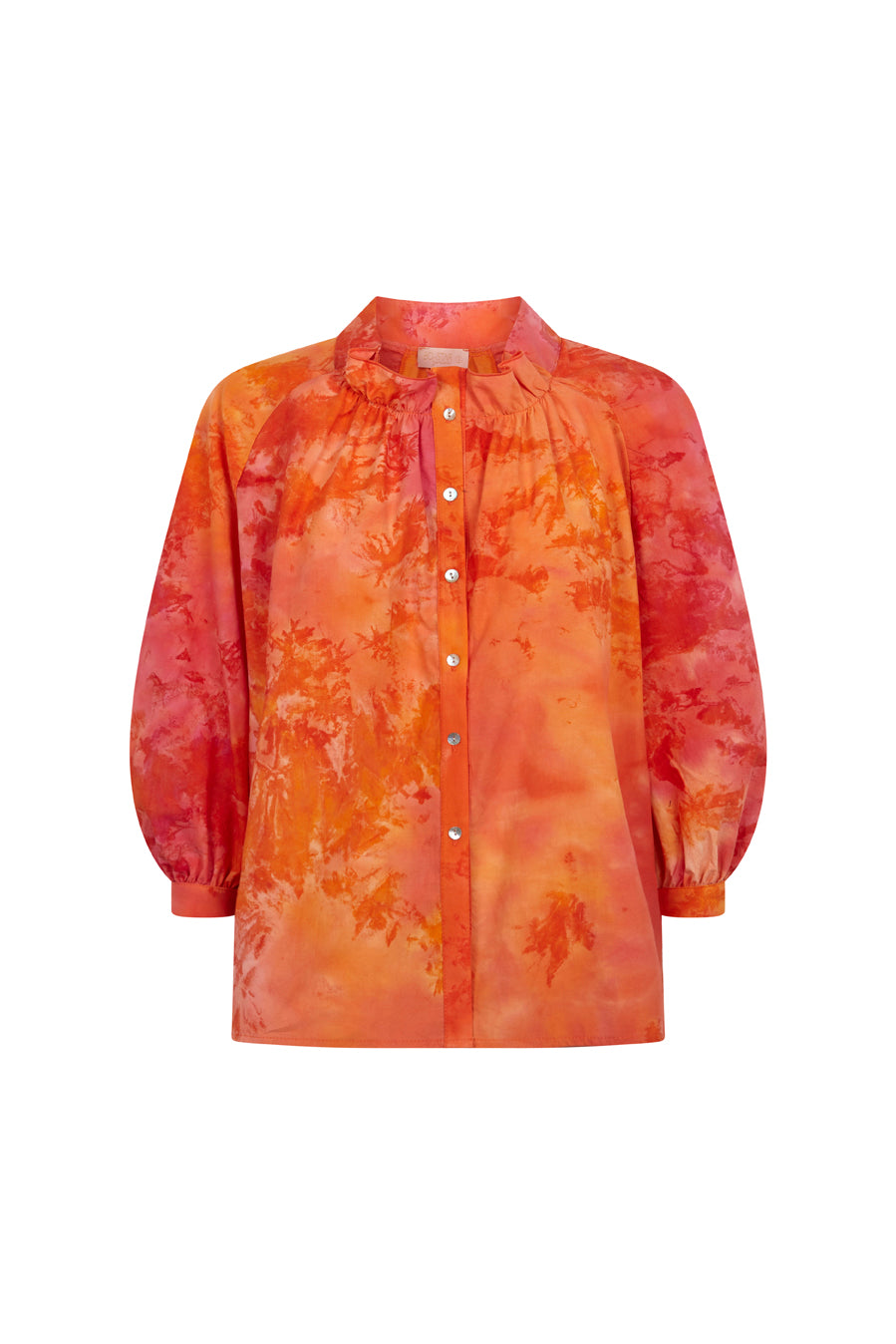 BLUSA VIOLA TIE DYE MANDARINA - OUTLET
