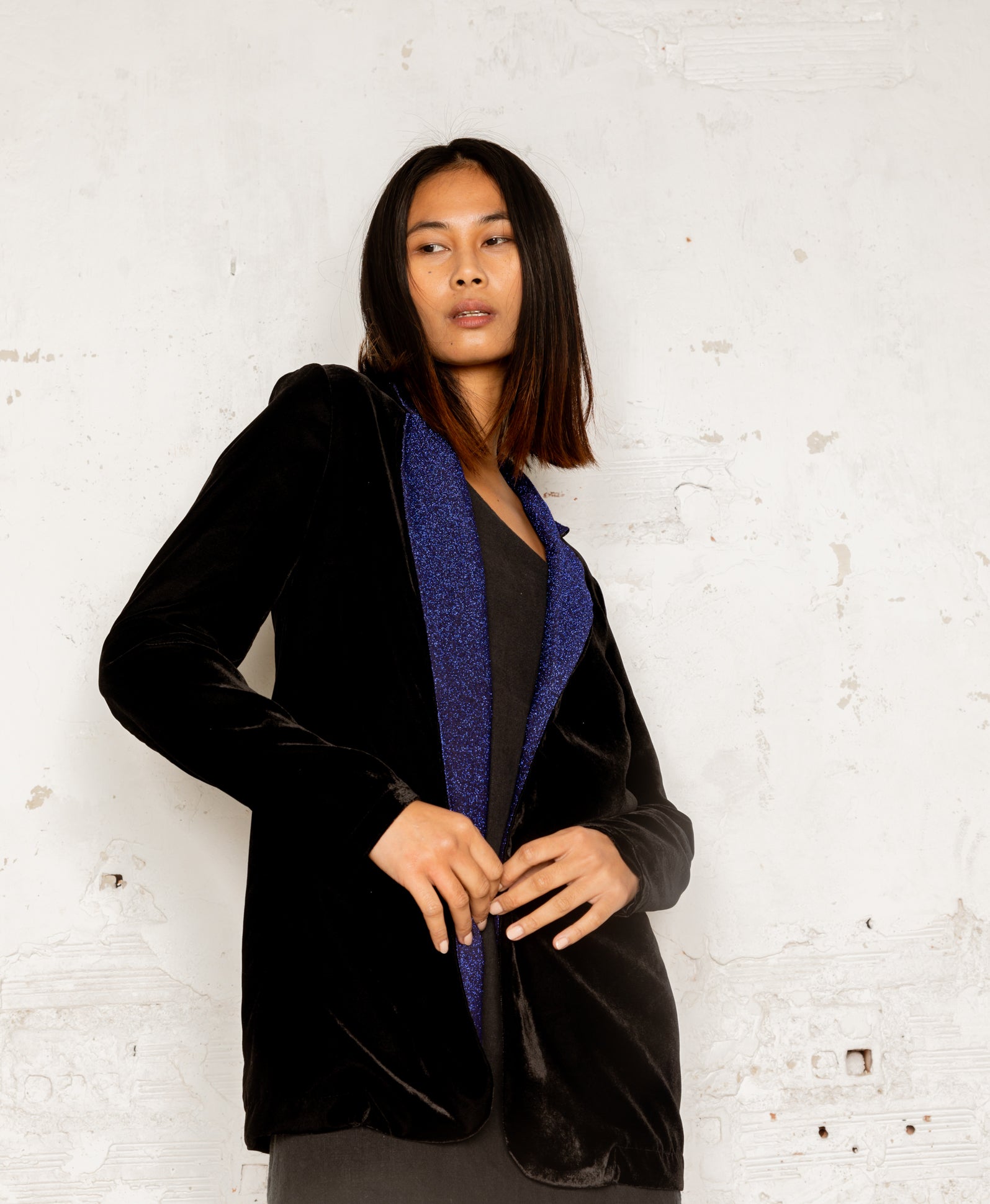 BLAZER SOHO TERCIOPELO NEGRO -OUTLET